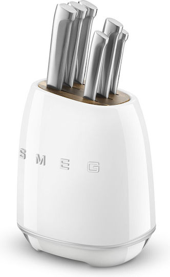 Smeg Комплект Ножове с Основа от Неръждаема Стомана 13.5cm 7бр