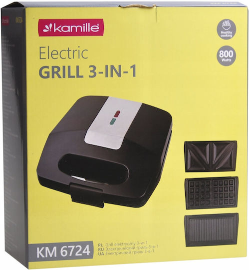 Kamille 6724 Toaster 2 Slots 800W Black