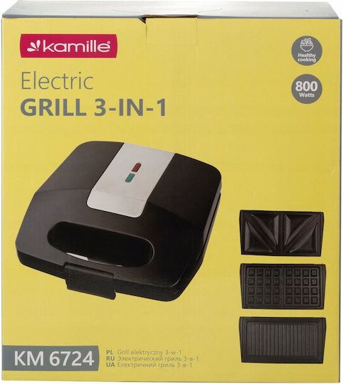 Kamille 6724 Toaster 2 Slots 800W Black