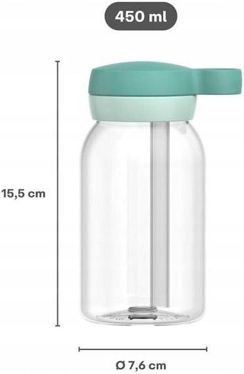 Mepal Campus Παιδικό Παγούρι με Καλαμάκι Πράσινο 450ml