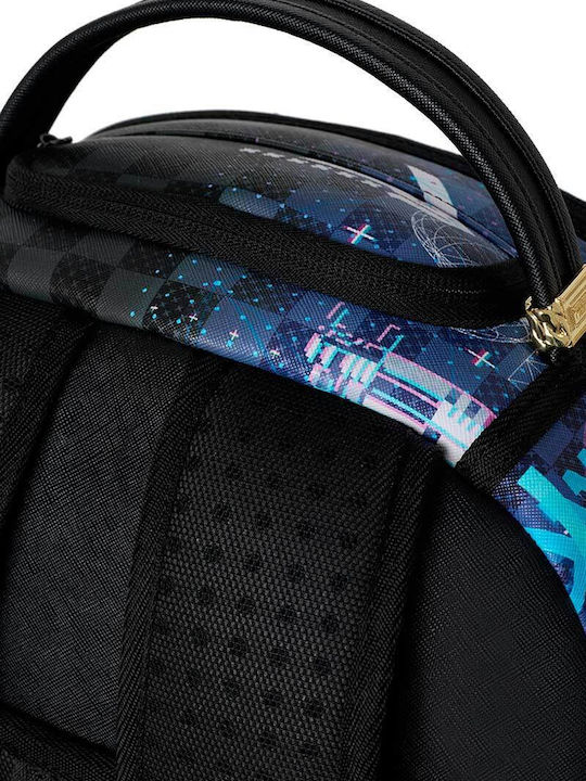 Sprayground Dark Frequency Shark School Backpack Junior High-High School with Water Bottle Holder Multicolour 29 x 15 x 45cm