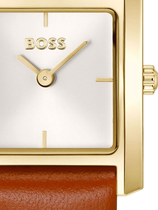 Boss Lucy Ceas Dama 22mm Cu Baterie Cu Brățară Metalică Auriu
