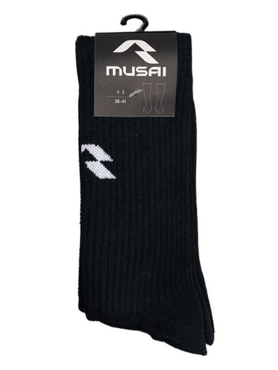 Musai Спортни чорапи Черни 3 чифта