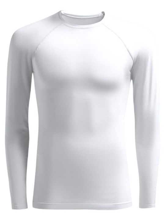 Musai Men's Thermal Long-Sleeved Shirt White
