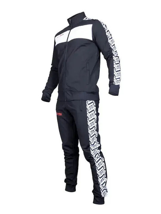 Herren-Sweatpants Blau / Weiß