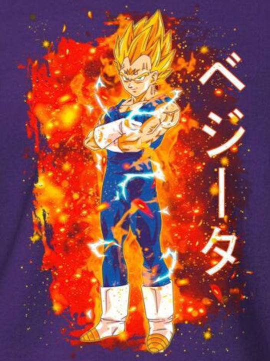 Crewneck Dragon Ball Super Saiyan Character Illustration Pop Culture Purple