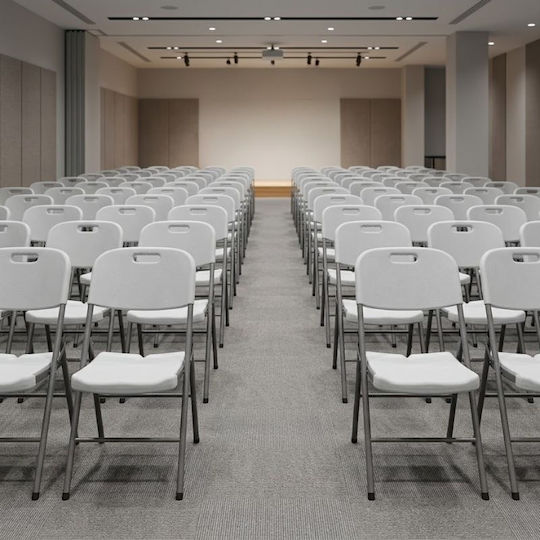 Καρέκλα Catering Μεταλλική Capri Λευκή 45x50x88εκ.
