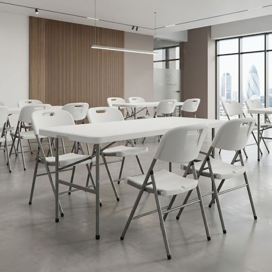 Καρέκλα Catering Μεταλλική Capri Λευκή 45x50x88εκ.