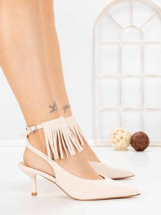 Pumps Mit Mittelhohem Beigem Absatz