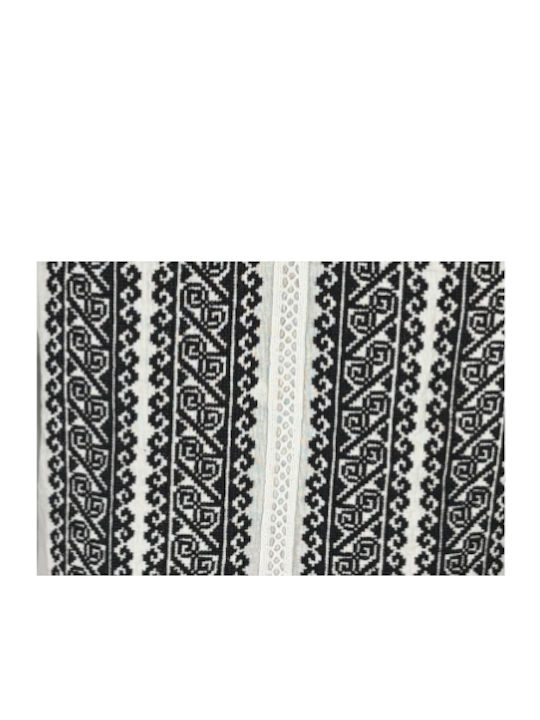 Bluza Damă Bumbac Mânecă Lungă Alb/Portocaliu