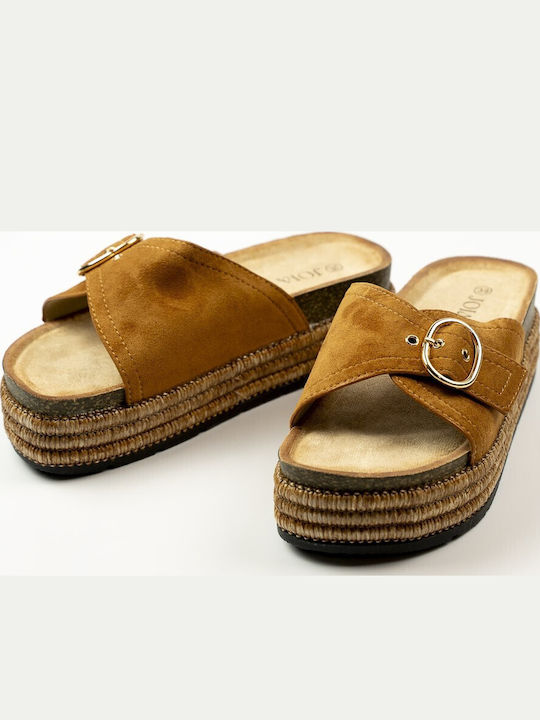 Women's Flat Sandals Flatforms Brown