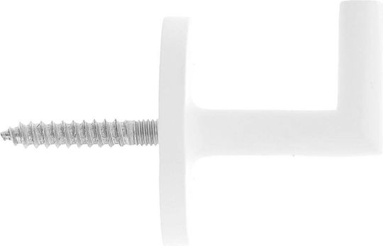 Wall Metallic White Curtain Tiebacks 2 Pieces