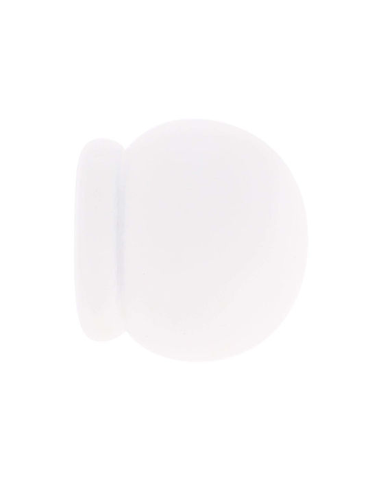 Curtain Wood End White Wooden 2 Pieces