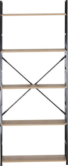 Етажерка Manlo Черна 58.6x23.5x144εκ.