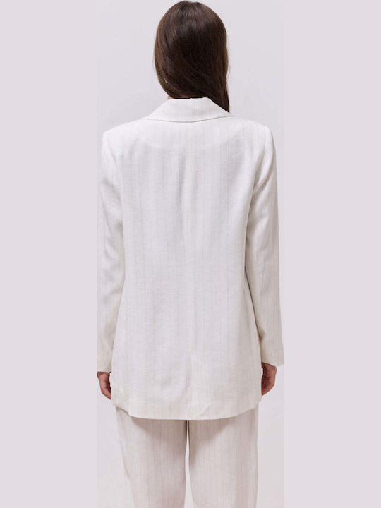 Enzzo Women's Blazer Ecru