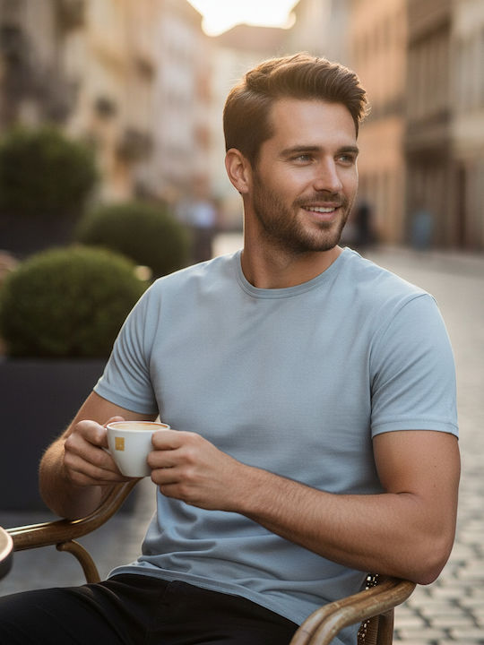 Tee Jays Interlock Ανδρικό Διαφημιστικό T-shirt Κοντομάνικο σε Χρώμα