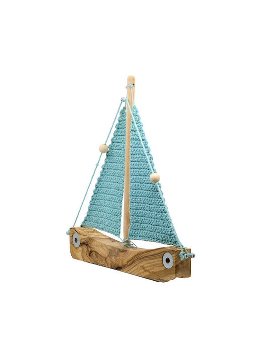 Piteros Boat Wooden Olive Knitted Canvas A07 Veramane 35x30x4/550g