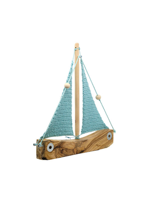 Piteros Boat Wooden Olive Knitted Canvas A07 Veramane 35x30x4/550g