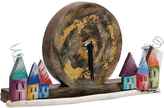 Piteros Wooden Boat Shape O 8 Houses B18 Brown 24.5x14x3.5/300g
