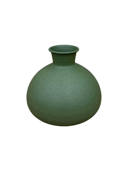 Vază Decorativă Metalică Verde 16xÎnălțime 17cm