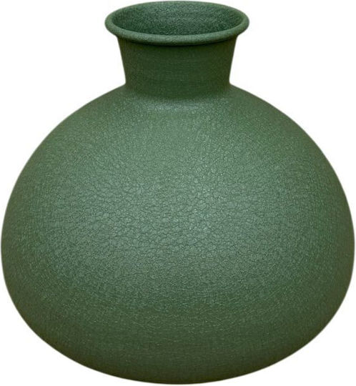 Dekorative Metallische Vase Grün 16xH17cm