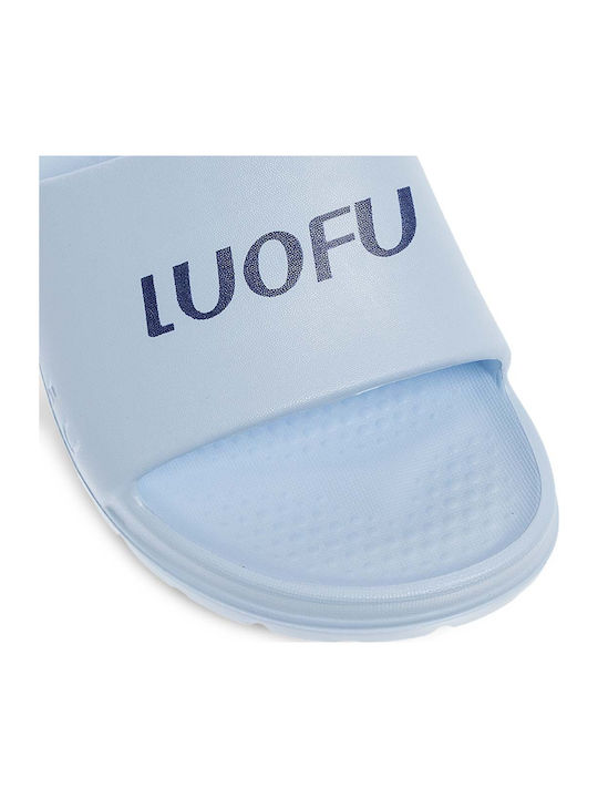 Damen-Flip-Flops - Hausschuhe Slides in Hellblau