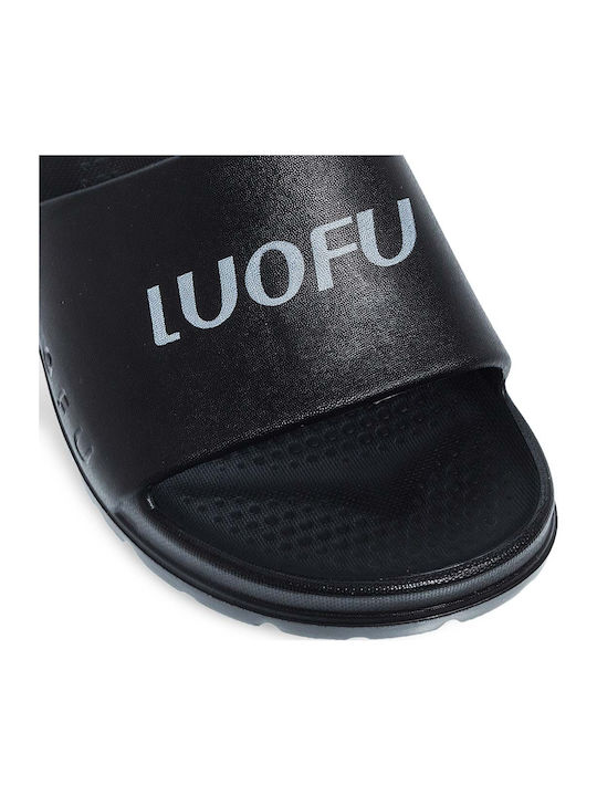 Damen-Flip-Flops - Hausschuhe in Schwarz