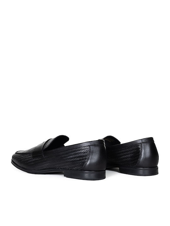 Δερμάτινα Ανδρικά Loafers σε Μαύρο Χρώμα