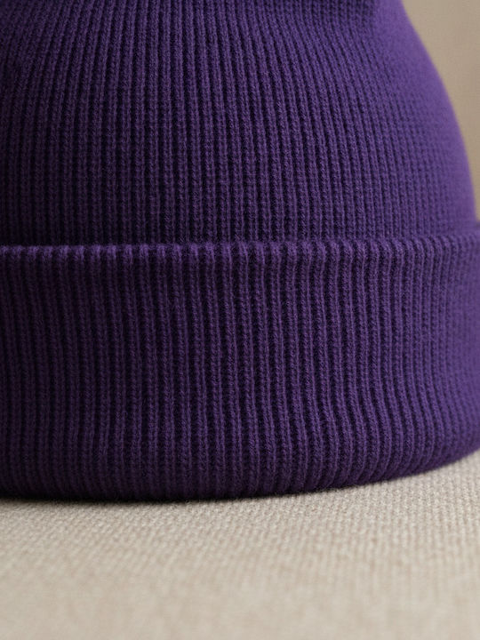 Beanie Unisex Beanie Knitted in Purple Colour