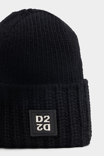 Beanie Damen Strickmütze in Schwarz Farbe