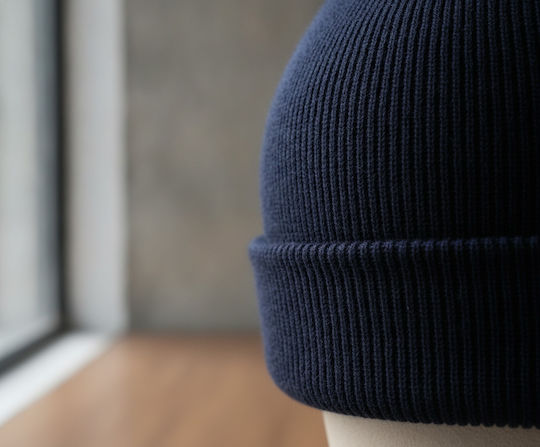 Beanie Unisex Σκούφος Πλεκτός σε Navy Μπλε χρώμα