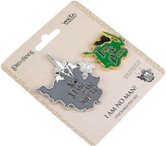Lord Rings Collectors Pins 2-pack No Man Can Kill Me & I Am No Man 7 Cm