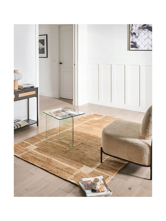 Beliani Wohnzimmer Teppich aus Jute 160x230cm Hellbeige