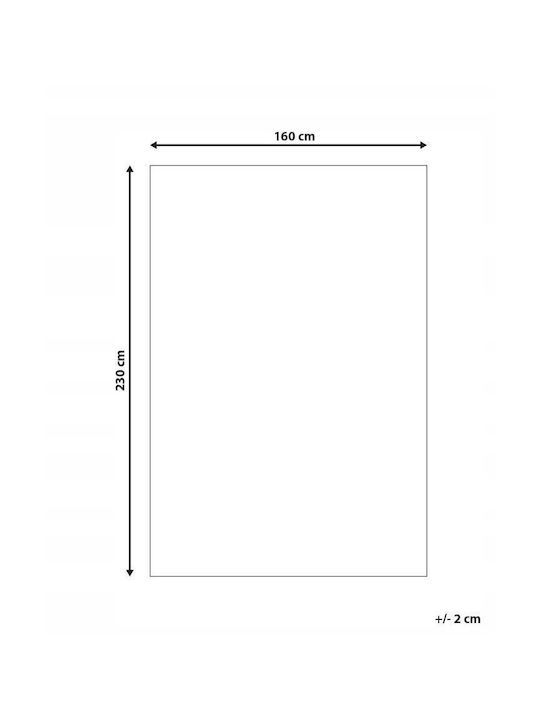 Beliani Χαλί Ορθογώνιο από Γιούτα Light Beige 160x230cm