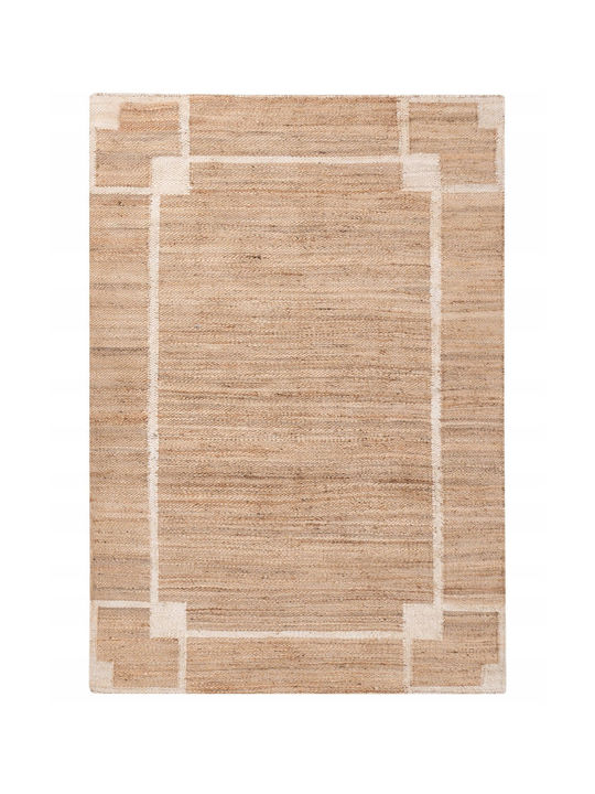 Beliani Χαλί Ορθογώνιο από Γιούτα Light Beige 160x230cm
