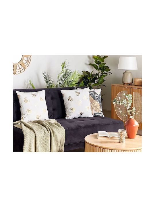 Beliani Perna De Canapea Din Catifea Goldenrod 45x45cm