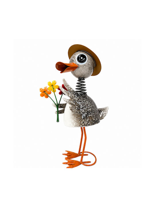 Decorative Duck Made of Metal 17.5x14.5x36cm