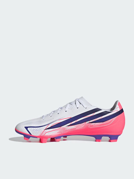 adidas F50 Hyperfast Club FG/MG Football Shoes with Cleats White