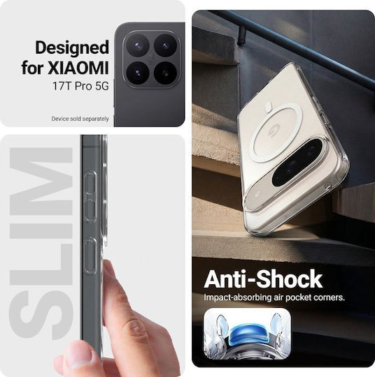 Crong Hybrid Clear Magnetic Magsafe Xiaomi 17t Pro Case Transparent Crghcmxm17tpclr