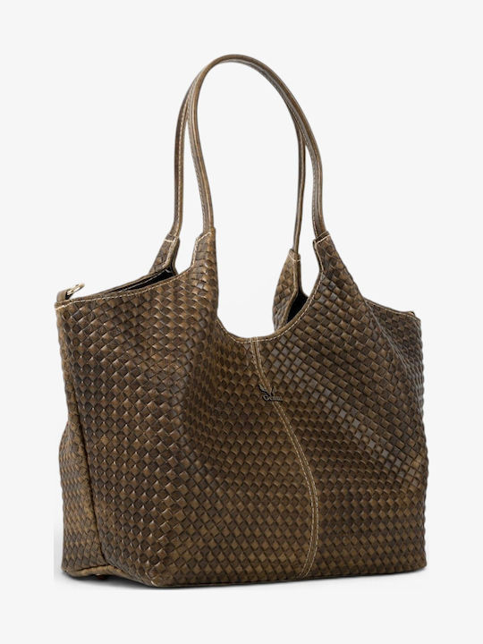 Olive Leather Women's Shoulder Bag