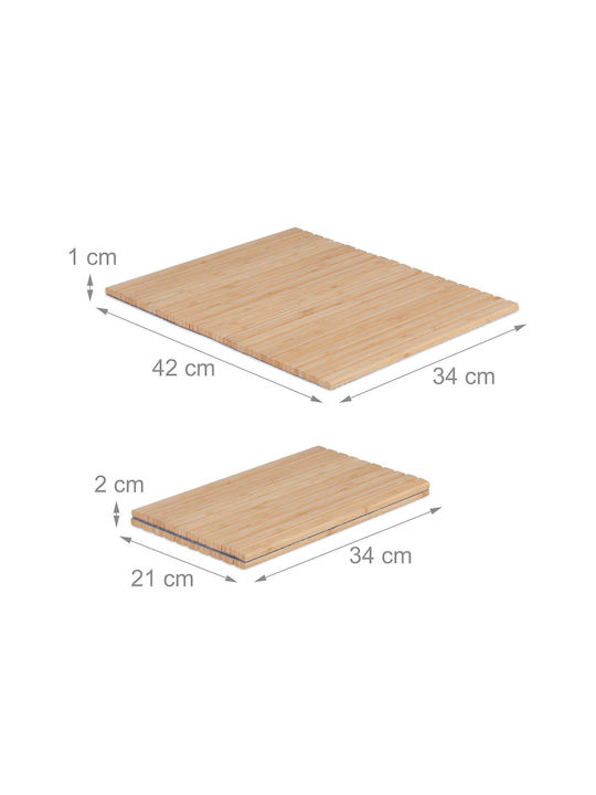 CM Rechteckiges Kopfteil des Sofas aus Bambus Braun 42x42x34cm 10046322