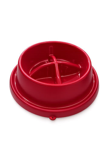 Nobleza Pet Plastic Slow Feeder Food Bowl for Dog & Cat with Stand in Black Colour