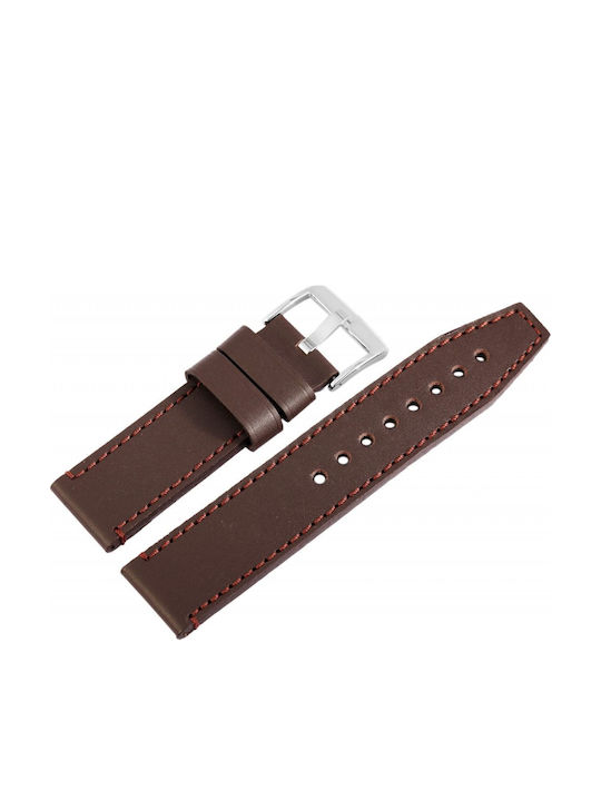 Steinmeister Δερμάτινο Λουράκι Καφέ 18mm