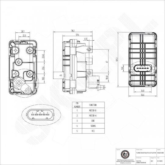 Supapă de turbină Mini Clubman Countryman Paceman 54359880047
