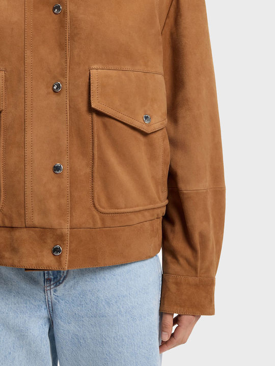 Γυναικείο Suede Biker Jacket Copper