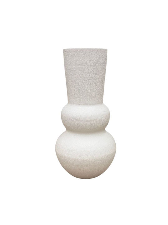 Decorative Metallic Beige Vase 10xH31cm
