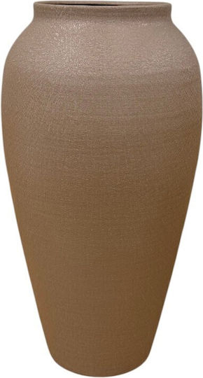Metallic Brown Vase 12xH35cm