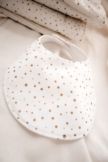 The Angel Waterproof Fabric Baby Bib Sparkle Dots The Angel Waterproof Fabric Baby Bib Sparkle Dots