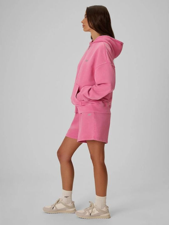 Lange Sweatshirts & Hoodies für Damen mit Kapuze Rosa