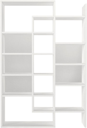 Bibliotecă Geo Whitespace Alb 94.2x22x139.5 cm